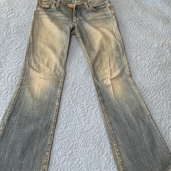 Blue Cult Denim - Blue Cult ‘Kate’ Straight leg, low rise, faded wash, stretchy, Blue Jeans sz29